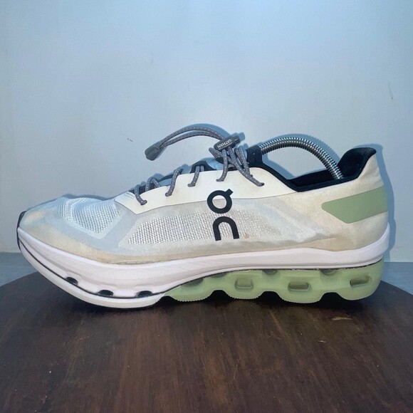 On Cloudboom Echo Mens Size 10 White Black Athletic Running Shoes Sneakers main image 5